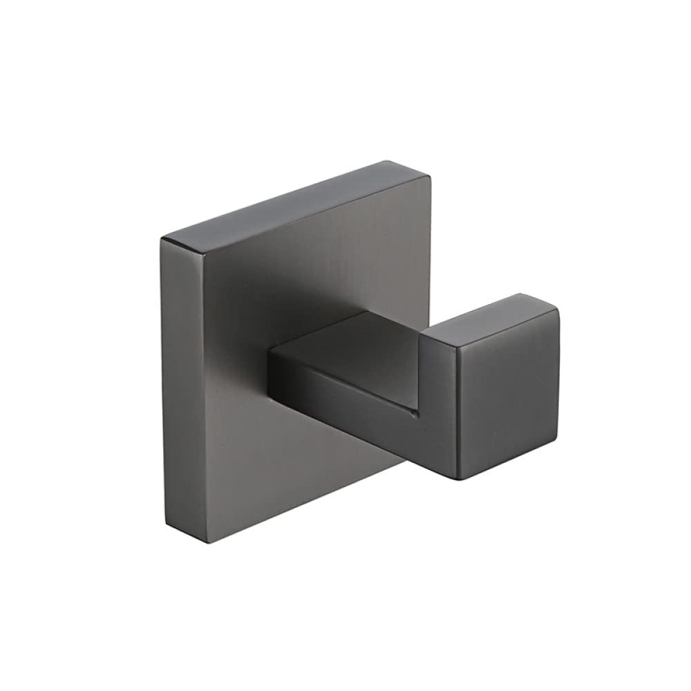 Tyuhduyur Grey Gunmetal Stainless Steel Bathroom Hardware Towel Rack Toilet Paper Holder Toilet Brush Robe Hook Towel Bar Holder Stainless,Paper Holder (Robe Hook)