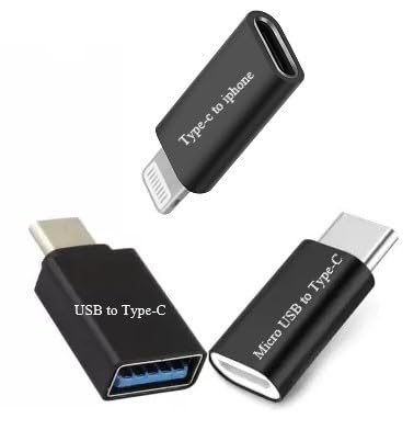 QOCXRRIN Combo Pack Type-c to iPhone, USB to Type-c & Micro USB to Type-c OTG Converter Connector with Aluminium High Speed Data OTG for All Type-C Smartphone & All Android Mobiles (B0CFYTJJQK) Amazon Price History, Amazon Price Tracker