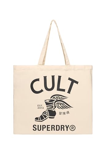 Superdry Damen CULT Damen Tragetasche Naturbraun/Schwarz 1SIZE