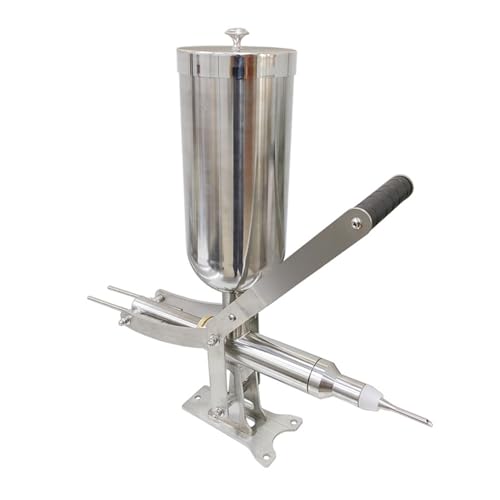 Máquina para hacer churros, manual, para hacer donas y postres, para el hogar, de 5 l, con manivela española, de acero inoxidable, vertical, profesional, para rellenar crema y mermelada de chocolate