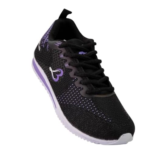 Tenis Esportivo Feminino Leve Academia Corrida Caminhada Conforto Total (Preto Roxo, BR, Adulto, Numérico, 36)