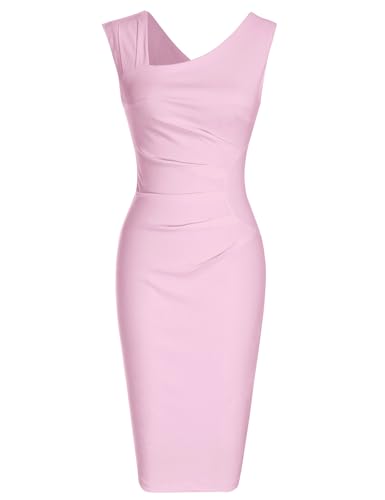Image of MUXXN Women's Retro 1950s Style Sleeveless Slim Business Pencil Dress