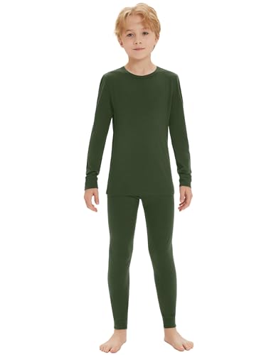 Iguana Unisex Kids 100% Merino Wool Base Layer Set Thermal Underwear Sets for Girls and Boys