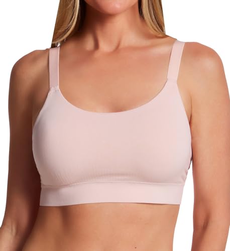 Bali Women's Modern Seamless Bralette, Pullover Wireless Bralette with Adjustable Straps