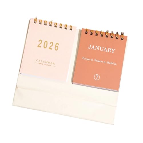 2026 Double Row Display Desk Calendar Featuring Inspirational Phrases for Daily Encouragement and Elegant Decoration Desktop Dec