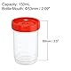 PATIKIL 150mL Probenbecher mit Deckel 2Pack Urinbecher mit Schraubverschluss Probebehälter Lecksicher Rot