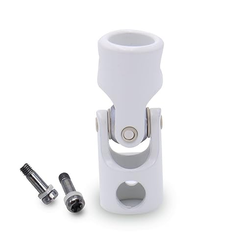 Joint de cardan Genouillère d'entrainement à manivelle Blanche - rotule d'articulation F781E ø 12 mm M5 femelle - Acier pour store et volet roulant -...
