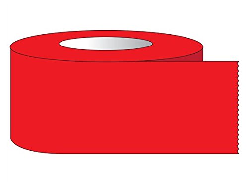 RPI Color Coded Multi-Purpose Laboratory Tape, 3 Inch Core, 3/4 Inch Wide, 2,160 Inches per Roll, Red
