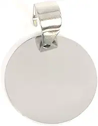 Plaquinha de Identificação Personalizável com Gravação a Laser para Cão ou Gato, Aço Inoxidável (Prata)