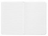 Minimalism Art, Premium Hard Cover Notebook Journal, Small, Classic 5" x 8.3", Wide Ruled 7mm, Pink, 122 Numbered Pages, Gusseted Pocket, Ribbon Bookmark, Ink-Proof Paper 120gsm, San Francisco