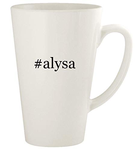 #alysa - 17oz Hashtag Ceramic Latte Coffee Mug Cup, White