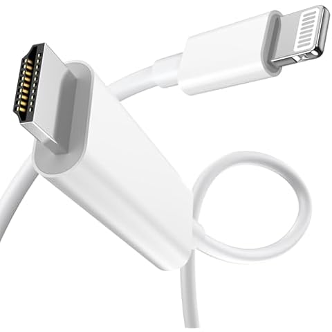 [Apple MFi Certified] Apple Lightning to HDMI Cable Adapter, 1080P Lightning to Digital AV Adapter Sync Screen Connector Compatible for iPhone 14 13 12 11 Pro Max XS XR X 8 to HD TV Projector Monitor Cover