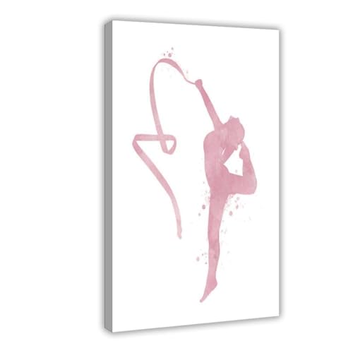 Poster aquarelle danseuse de ruban 40x61 cm pour chambre