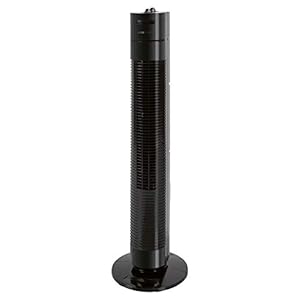 Clatronic leiser Turmventilator mit Timer & Schwenkfunktion | 78 cm Standventilator oszillierend | 3 Geschwindigkeitsstufen | platzsparend | ruhiger Lauf | sicherer Stand | TVL 3770 schwarz