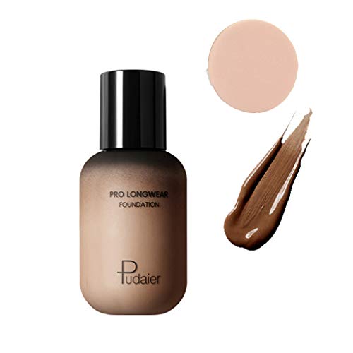 Vaycally Matte Oil Control Concealer, Face Eye Foundation Liquid+Puff Block Defect Highlight Contour Liquid Stick Ma, Powder Puff Set