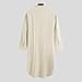 Muslim Long Shirts for Men Casual Spring Summer Curved Hem Button Down Thobe Solid Long Tunic Shirts Ramadan Kaftan