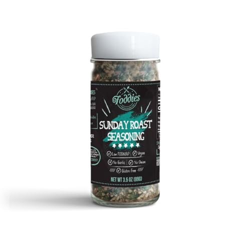 Foddies Low Fodmap Sunday Roast Seasoning – No Onion No Garlic Spice Blend For Ibs, Gluten Free, Vegan, Plant Based, 3.5Oz