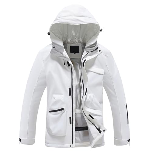 Combinaison de ski pour homme blanche en taille S veste d'hiver chaude