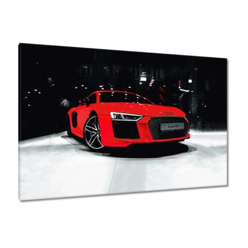 Peinture imprimée sur toile voiture de sport rouge 120x80cm H8302M_PC1B