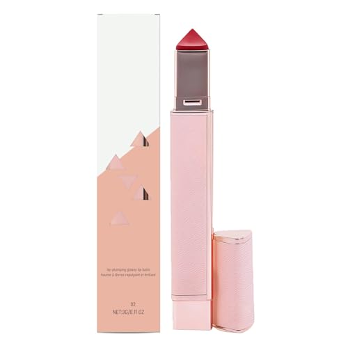 Lip Plumping Glossy Lip Balm, Tinted Lip Balm, Plumping for Fuller Lips, Plumpify Lip Plumping Serum for Sheer Colour and Shine, Nourishing Lip Plumper for Older Women & Young Women (# 02)