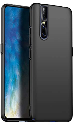 Image of Mobile Back Cover Case for Vivo V15 Pro (Silicone Case|CameraProtection|Black SC1510)