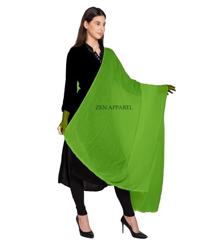 Image of Zen Women's Solid Premium Cotton Dupatta 2.25 Meters 100% Pure Cotton