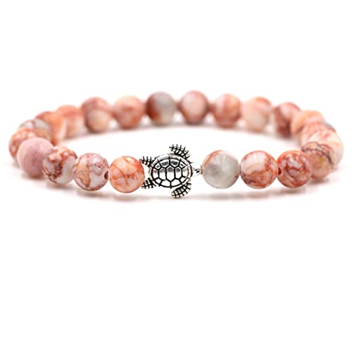 Bracelet pierre de lave huiles essentielles, cadeau femme perles tortue 8mm