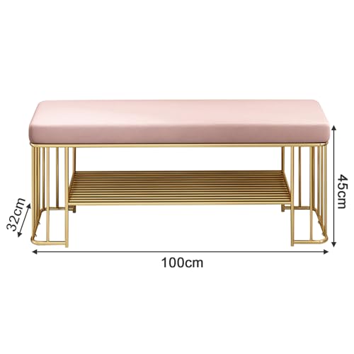 Meuble chaussures gain de place avec banc velours pour petits espaces - 2