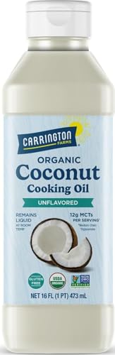 Carrington Farms Liquid Coconut Cooking Oil, Unflavored, 16 fl oz...