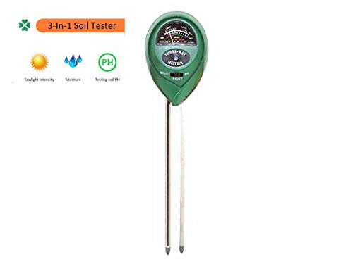 Preisvergleich Produktbild Cratone Bodentester Feuchtigkeitsmesser Pflanzen-Bodentester PH Säure- und Licht-Tester Feuchtigkeitsmesser für drinnen und draußen