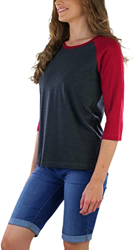 Image of ToBeInStyle Women's Classic Two Color Cotton Baseball T-Shirts