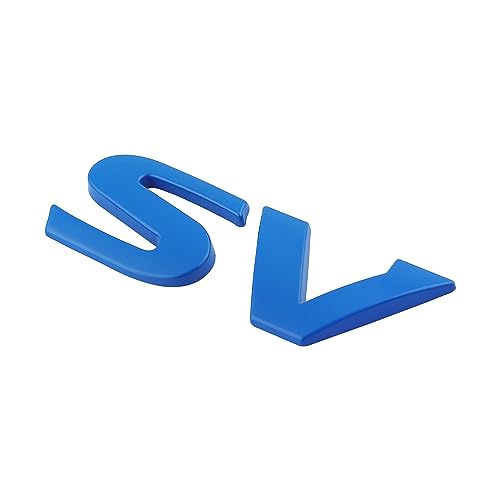 Image of 1PC SV Emblem for Car Decoration Metal Badges 3D SV Sticker Decal Fender Sticker Badges Nameplate Easy Installation for Car /SUV /Truck (Blue)