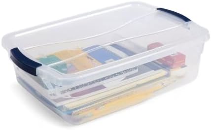 16 qt. Plastic Storage Tote Container with Lid (6-Pack) RS47513