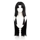 Kurumi Black Wig for Women Cosplay Anime Naraka Bladepoint Kurumi Costume Long Straight Hairs Replacement Wigs with Bands for Women Adult Cos Anime Game Party Halloween Christmas Comic(Kurumi)