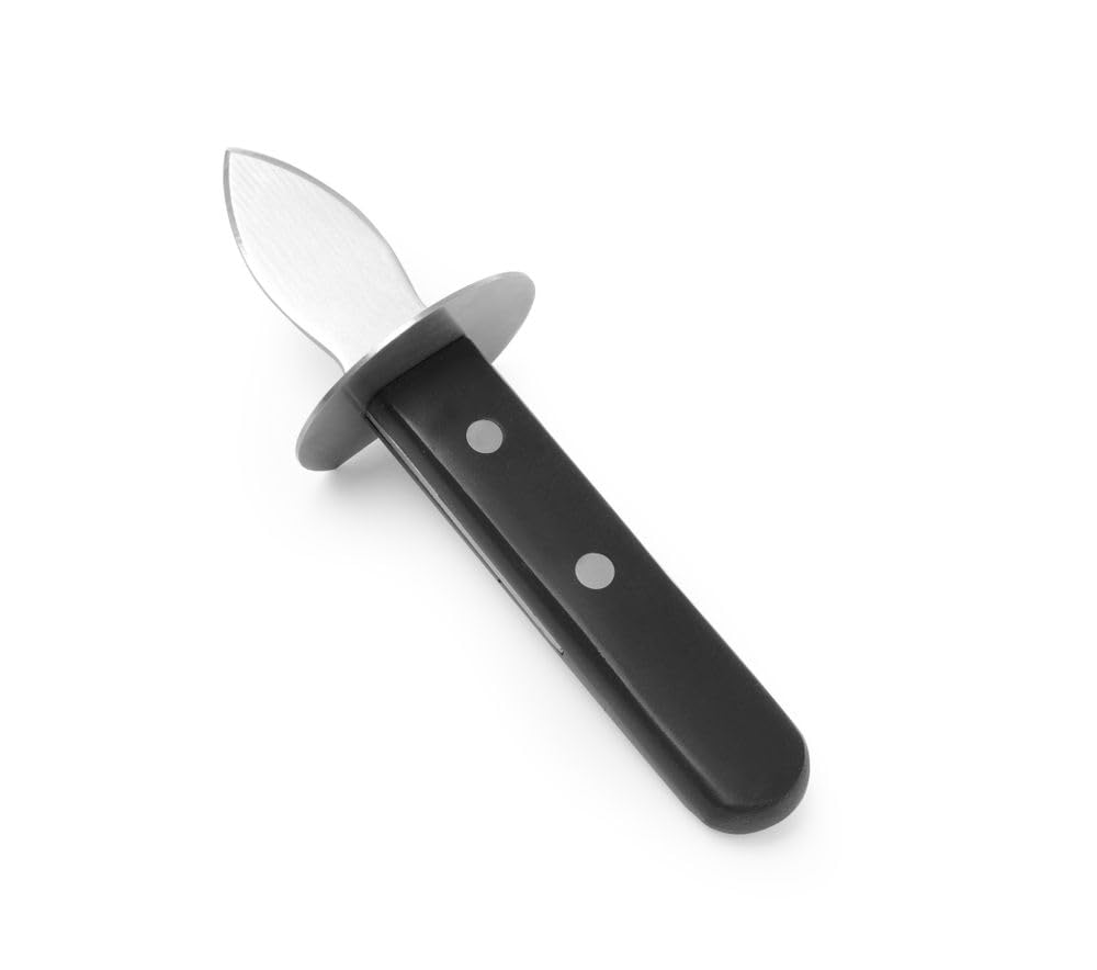 HENDI Cuchillo para ostras redondo, hoja 60mm, (L) 165mm, acero inoxidable y POM