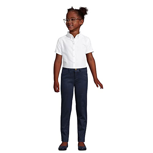 Lands' End School Uniform Girls Short Sleeve Oxford Dress Shirt3