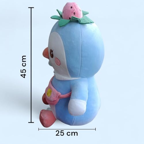 Image of Blush Blue Penguin Soft Toy - 45 cm Premium Plush Stuffed Animal | Cute Cuddly Teddy for Kids & Gifting (Blush Blue Penguin)