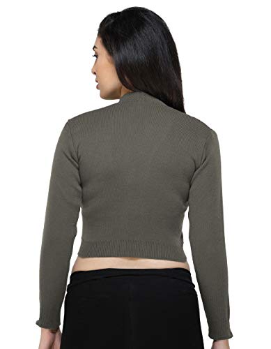Image of Women Winter Wear V-Neck Full Sleeves Regular Fit Woollen Blouse