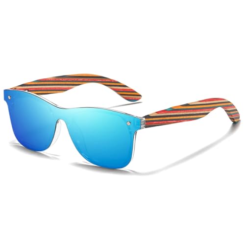 Lunettes de soleil polarisées pour femmes et hommes aux verres transparents colorés