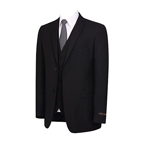 Men's Suits 3 Piece Slim Fit Suit Set Two Buttons Solid Business Suit Jacket Blazer Pants & Vest3