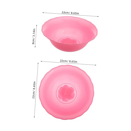 Set de 3 lavabos redondos de plástico portátiles para lavado facial miniatura 2