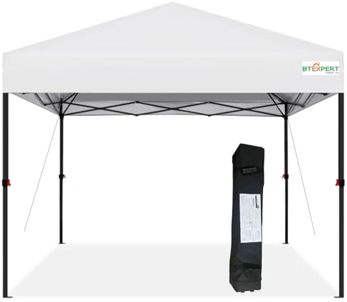 BTEXPERT 10x10ft 1-Person Setup Instant Pop Up Canopy Tent...