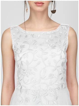 Patlani Womens Net Fit And Flare Maxi Dress | Desertcart Cyprus