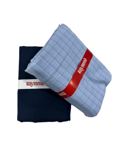 Image of Raymond Men's Premium Shirt & Trouser Fabric Combo | Unstitched Cotton Blend | Formal & Office Wear Fabric Set