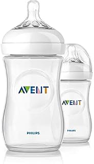 Philips Avent Natural Baby Bottles with Slow Flow teats, Pack of 2 (Model SCF033/27)