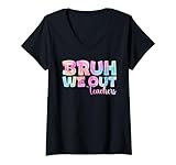 Photo Gallery donna carino tie dye fine dell anno scolastico estate bruh we out teachers maglietta con collo a v Photo Gallery donna carino tie dye fine dell anno scolastico estate bruh we out teachers maglietta con collo a v