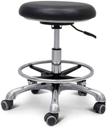 Adjustable Dental Assistant Stool with PU Leather Seat, Armrests, 360° Swivel, Ergonomic Design for Comfort, Ideal for Medical & Dental Use