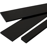 Flachstangen aus ABS-Kunststoff, Flache Stange aus ABS-Kunststoff, schwarz, rechteckig, 500 x 120 mm, Dicke 2–8, 2 Stück