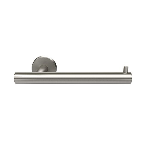 Image of Amerock Arrondi 7-1 /4 inch Stainless Steel Single Post Toilet Paper Holder | Decorative bathroom hardware in durable Stainless Steel construction; mounting hardware included for easy installation