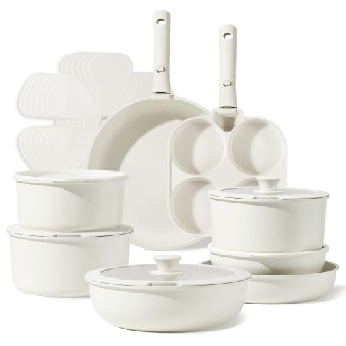 Image of CAROTE 22pcs Pots and Pans Set Non Stick, Detachable Handle Cookware Sets